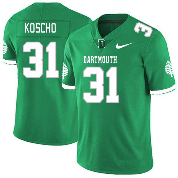 Men-Youth #31 Sam Koscho Dartmouth Big Green 2023 College Football Jerseys Stitched-Green